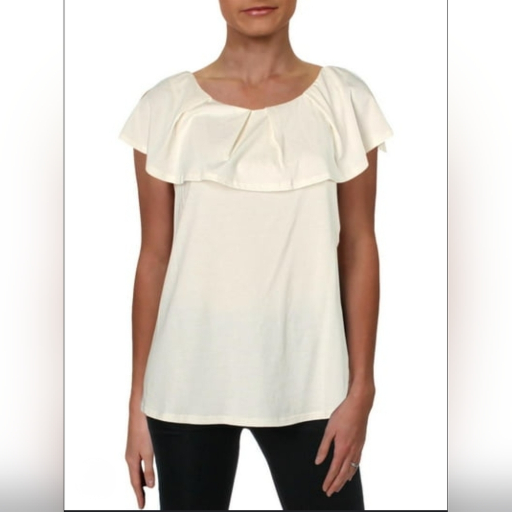 Bobeau Ruffle Layer Tank